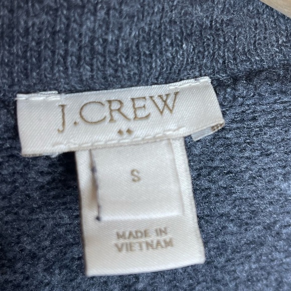 J.CREW warm gray waterfall draped wool fleece blend cardigan - Picture 3 of 4